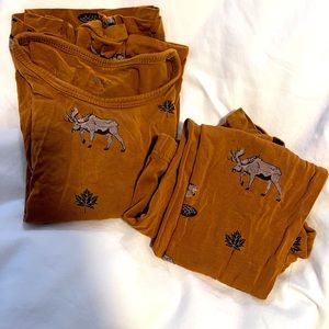 Brown moose kyte baby pajamas size 4